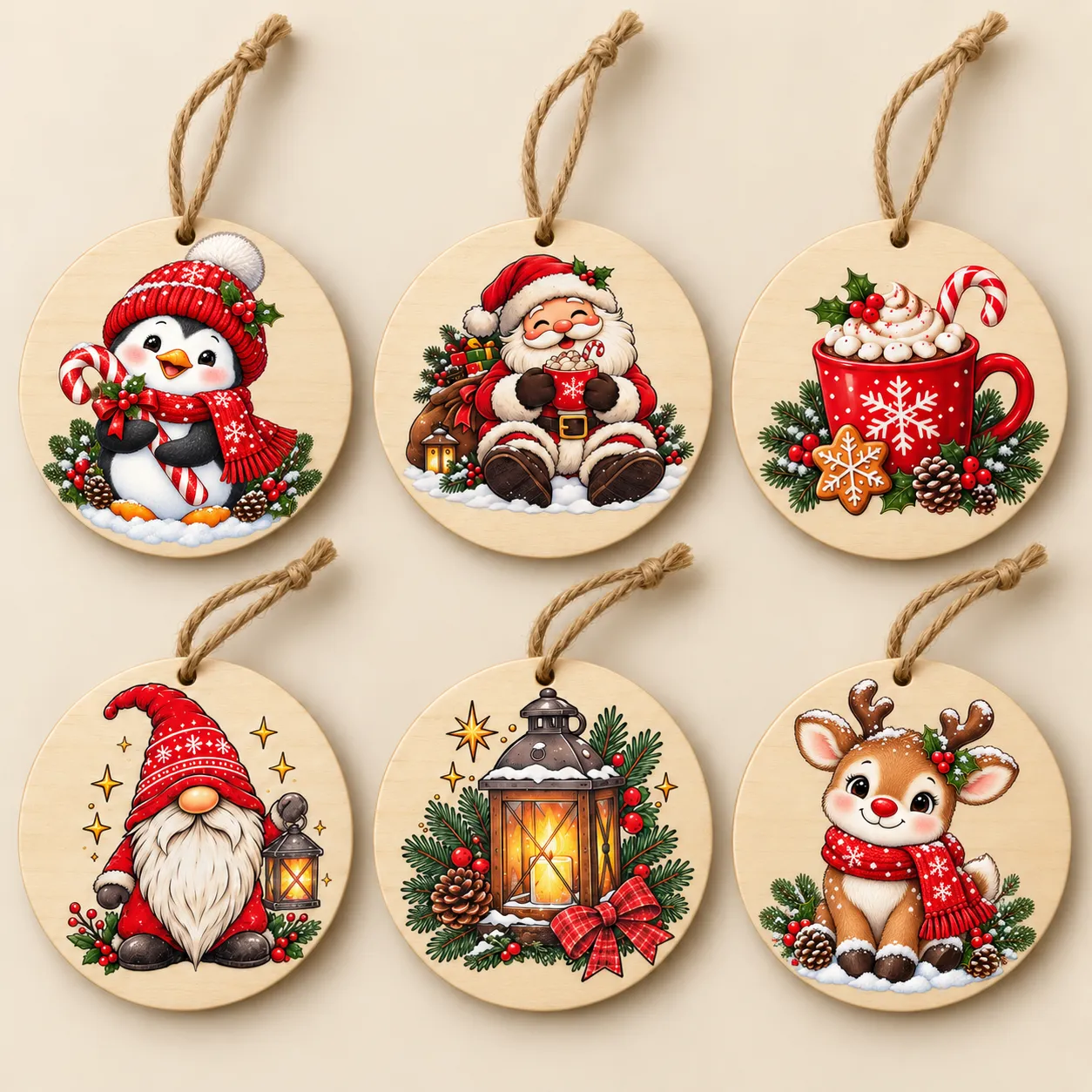 Holzanhänger, Weihnachten – Beispieldarstellung