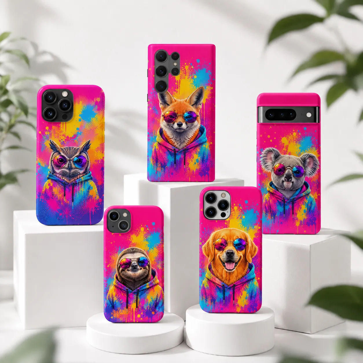 Handyhülle Neon-Tier-Design – YourLayer