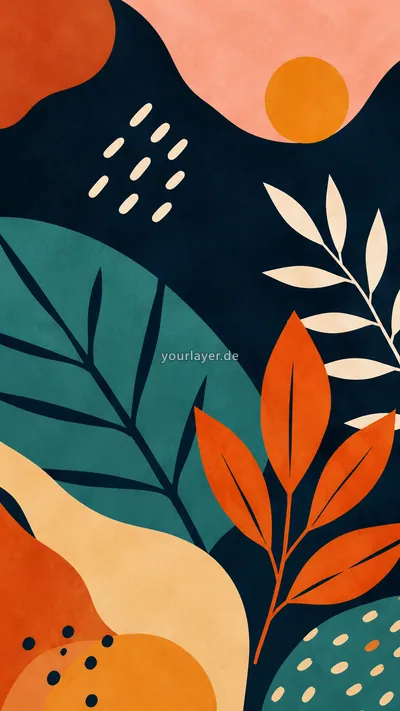 Abstract Mid-Century Botanical – Designserie von YourLayer