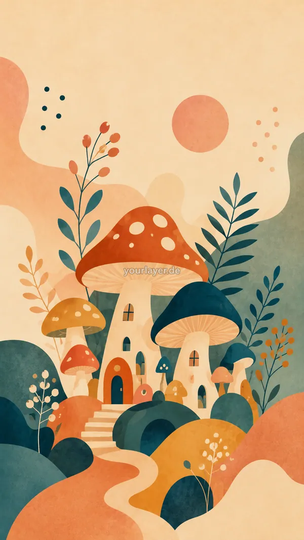 Abstract Mid-Century Botanical 12 – Design für Handyhülle