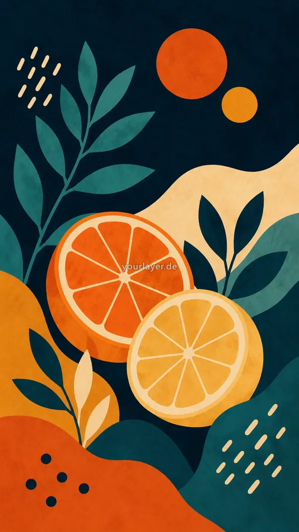 Abstract Mid-Century Botanical 13 – Design für Handyhülle