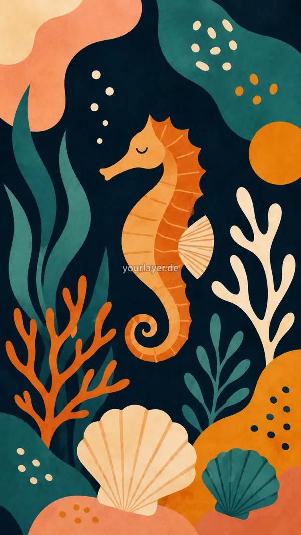 Abstract Mid-Century Botanical 18 – Design für Handyhülle