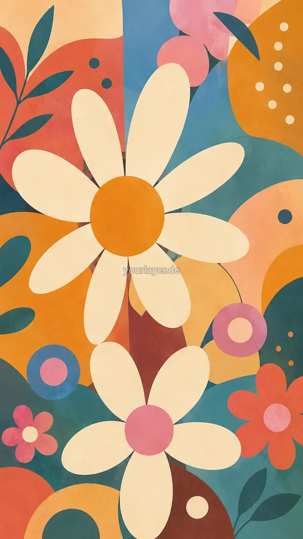 Abstract Mid-Century Botanical 02 – Design für Handyhülle