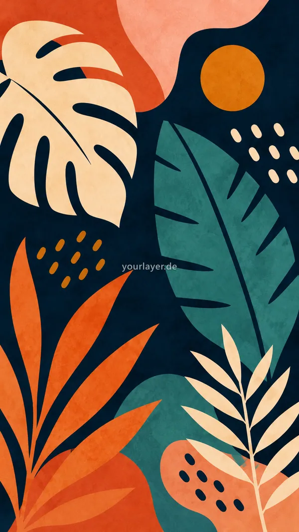 Abstract Mid-Century Botanical 20 – Design für Handyhülle
