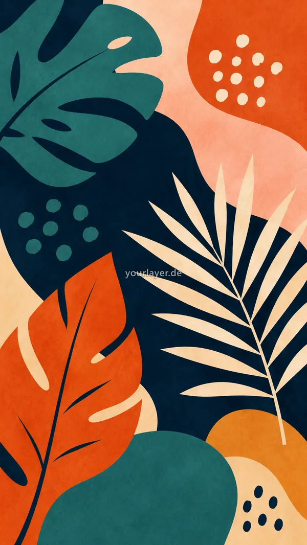 Abstract Mid-Century Botanical 26 – Design für Handyhülle