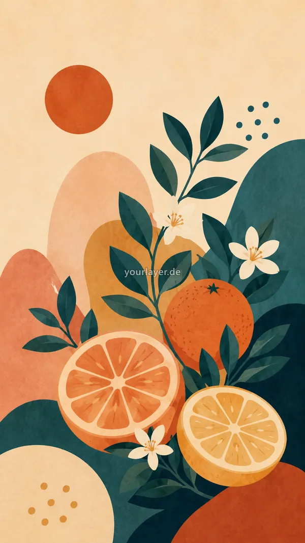 Abstract Mid-Century Botanical 07 – Design für Handyhülle