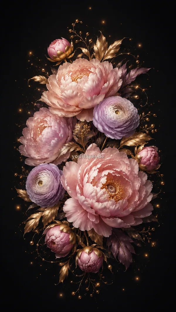 Golden Noir Blumen 13 – Design für Handyhülle