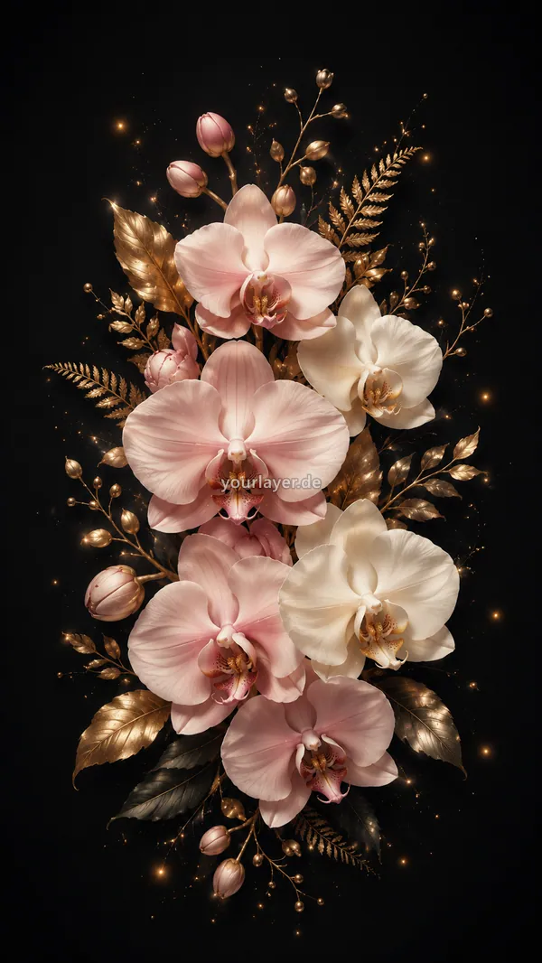 Golden Noir Blumen 07 – Design für Handyhülle