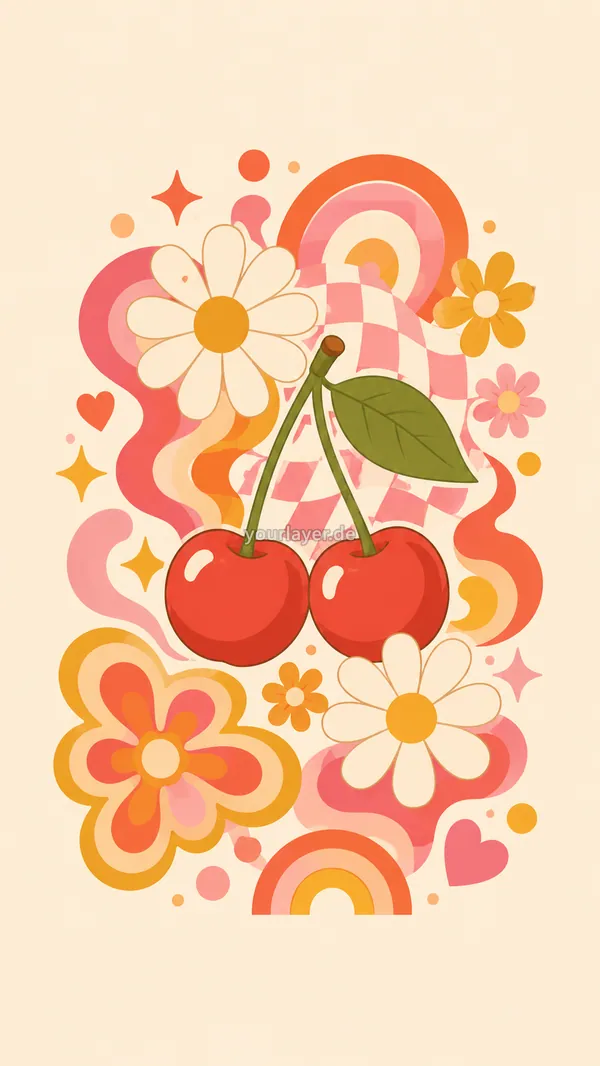 Groovy Flower Power Pattern 02 – Design für Handyhülle